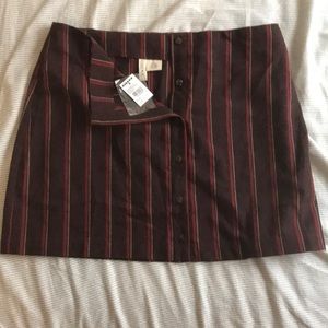 Brown and dark red mini skirt from tillys